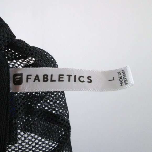 FABLETICS Womens Blue Jersey Tank Maxi Dress Size L Black Mesh Accents P… - Picture 3 of 5